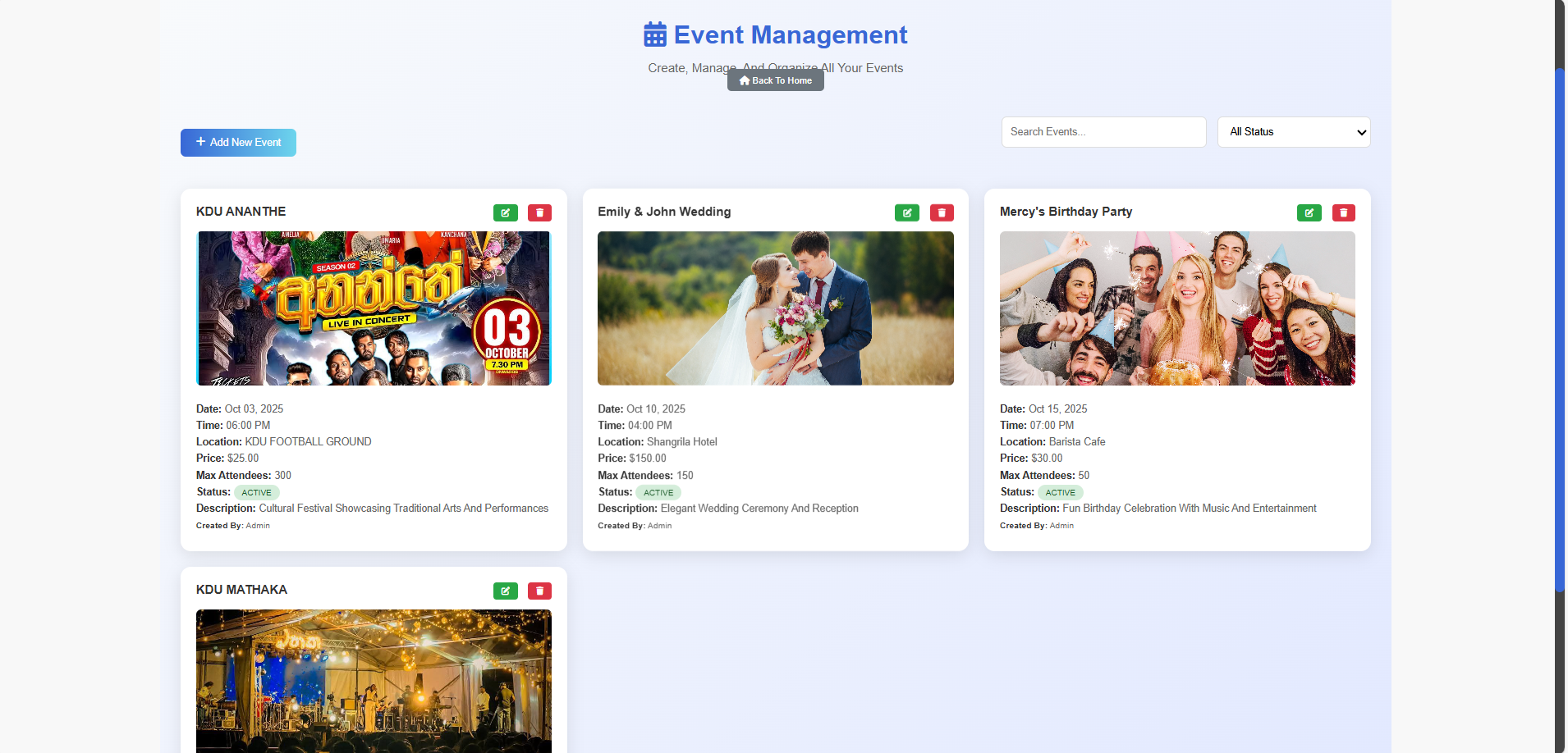 Event Management System